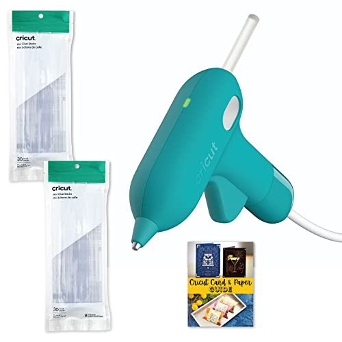 Cricut Glue Gun and Mini Sticks Bundle Kit - Power Dual High Temperature Stick for DIY Arts Room School Home Projects Auto Heat Shutoff Safe Nozzle Tool for Flowers Paper Crafts Ribbons & Home Repair