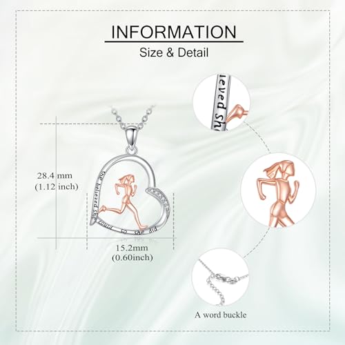 YAFEINI Sports Necklace 925 Sterling Silver Baseball/Basketball/Tennis/Running/Volleyball Pendant Necklace for Women lovers and Fans Jewelry Gifts4