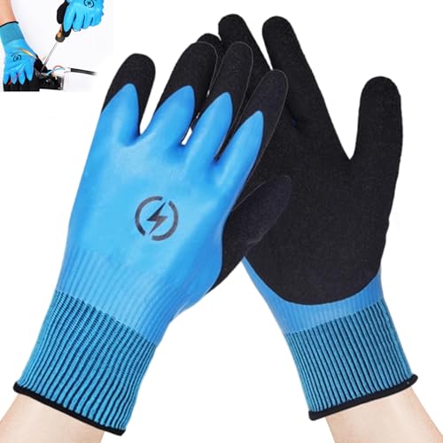 Electrician Gloves 1 Pair Professional 1000V Insulated Rubber Electrical Gloves Replacement for Electric Power Work Electrical Insulated Electrician Tools