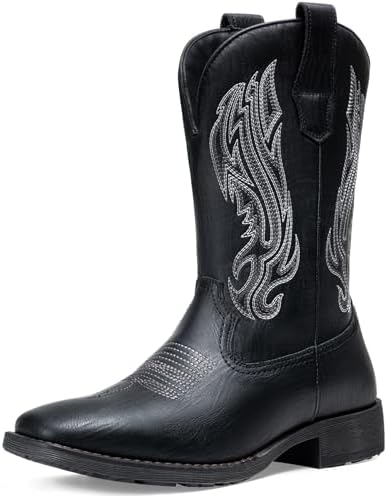 Jousen Cowboy Boots for Men Embroidery Men's Western Boots Retro ...