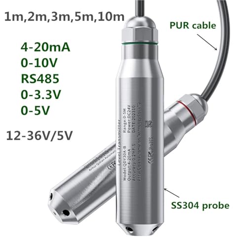 Capteur de niveau d'eau submersible 5m transmetteur pression puits