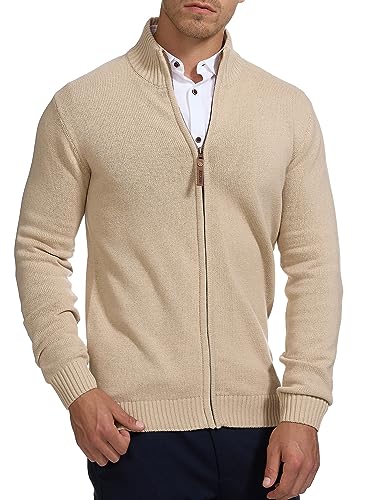 Indicode Herren INLut Strickjacke mit Stehkragen und Reißverschluss | Cardigan Feinstrickjacke für Männer – Bild 4