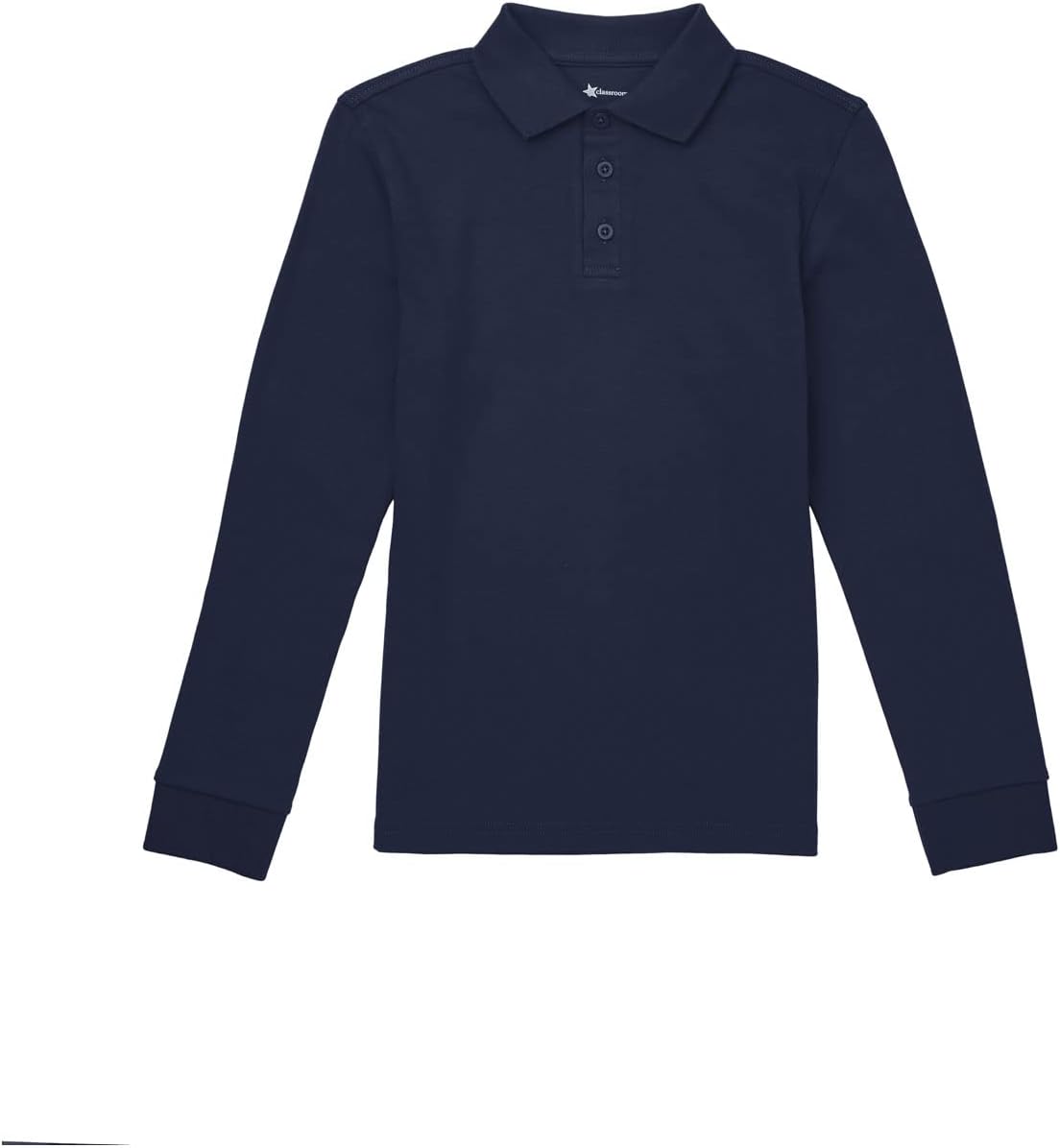 Classroom School Uniforms Unisex Long Sleeve Interlock Polo
