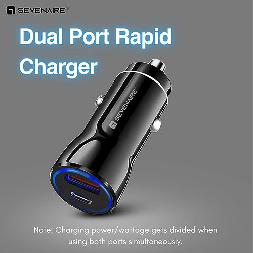Image of SEVENAIRE S1 Wireless Charger for Car, Car Phone Holder Wireless Charger for Z Fold 6 /5 /4 /3 /2, Galaxy S Series, iPhones, Pixel Fold | 15W Fast Charging |Auto Clamping | Dash & AC Mount + Car Charger