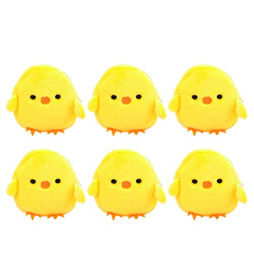 LUOZZY 6 Pcs Small Chicken Bag Lovely Chick Coin Purse Change Bag Easter Party Favors Gifts