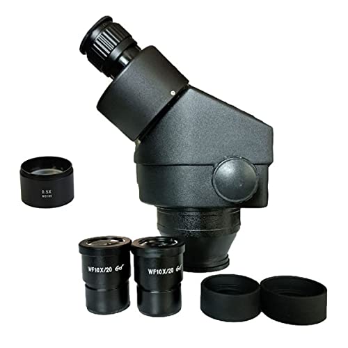 �������L�b�g 3.5X-45X �o�ጰ�����w�b�h�����X�e���I�Y�[�� Microscopio WF10X �ڊ჌���Y 0.5X Len Microscopio �o�ዾ �����������Y�A�_�v�^�[(Black 3.5X-45X)
