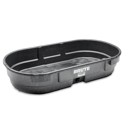 Image of Rubbermaid Commercial Products Stock Tank, 120-Gallons, Structural Foam, Heavy Duty Container, for Livestock /Animal /Cattle Feed & Water, Outdoor Homemade Pool /Hot Tub /Bathtub, & Pet Cleaning /Dog Wash