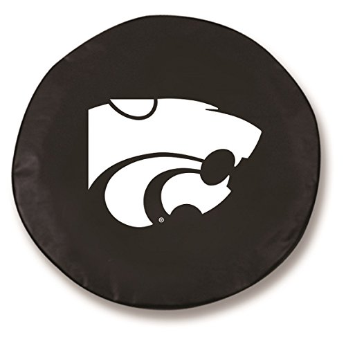 Holland Bar Stool TCIKnsasSBK-28 x 8 Kansas State Tire Cover-Black