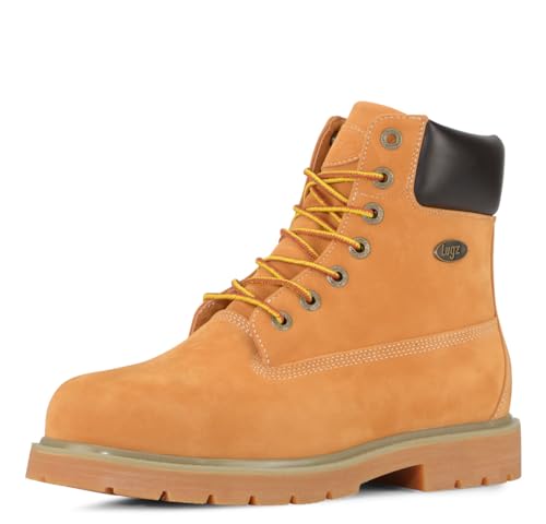 Lugz | Drifter 6 Steel Toe Work Boots | Durable & Stylish Mens Steel Toe Work Boots, golden wheat/bark/tan/gum, 10.5 D US