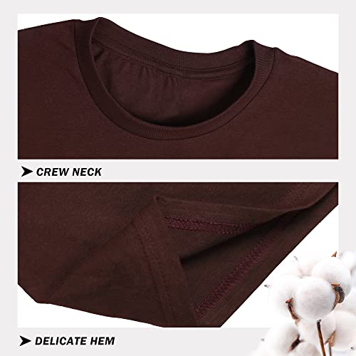 NewDenBer Men's Classic Basic Solid Crew Neck Soft Cotton T-Shirt 4 Pack4
