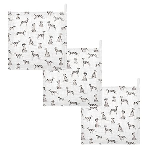 Image of vvfelixl Baby Cotton Washcloths Great Dane Dog Infants Bath Towel for Unisex Face Towels for Newborn, Natural Baby Wipes Delicate Skin, 11.8 X 11.8 inch, one sizex5