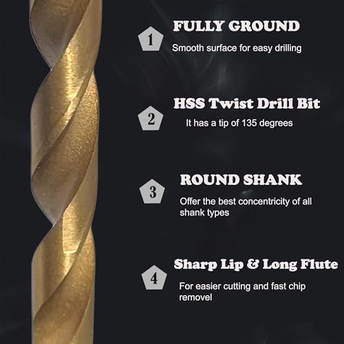 Image of Inditrust 9pc Drill Bits Set I 3 Wall, 3 Wood, 3 Metal Bits, For Wall Wood Metal Aluminium Plastic.