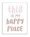 The Kids Room by Stupell This is My Happy Place Copper Typography Wall Plaque Art, Proudly Made in USA
