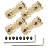 Operitacx 4 Stück Flexible Wellenkupplung 2-3mm aus Messing für