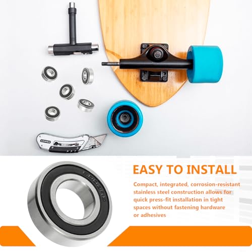 HUAREW 6003 2RS Kugellager, aus Lagerstahl 17mm x 35mm x 10mm, Doppelt Geschirmte Rillenkugellager für DIY, Drehbänke, Motoren, 3D-Drucker, Fräsmaschinen, verschiedene mechanische Geräte, etc(10Pcs)