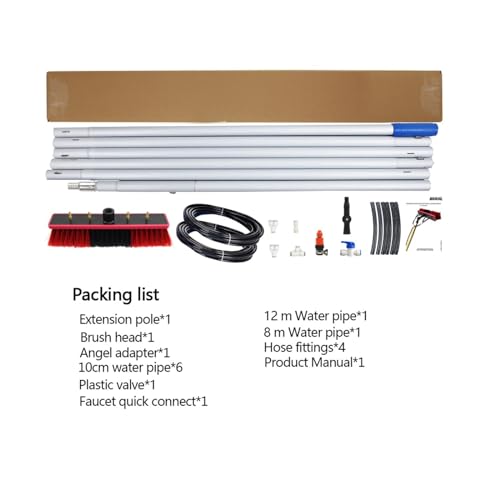 Portabotellas telescópico con Cepillo de Lavado para la Limpieza de techos y Ventanas de Cristal, Mango Extensible para una Limpieza eficiente.