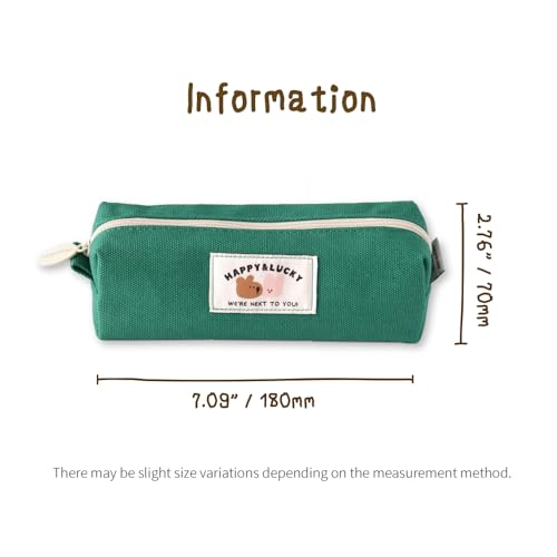 Image of Monolike Happy and Lucky Block Pen Case, Green - Pencil Pouch, Portable Pencil Bag, Pencil Case, Office Pouch case