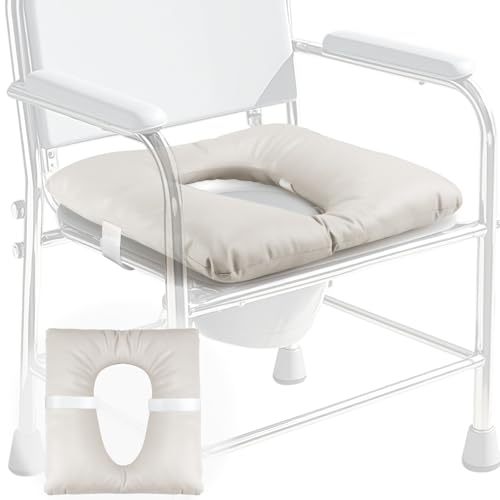 RoamReady Coussin de Chaise percée pour Personnes âgées – Coussin de siège de Toilette Portable pour Toilettes, Douche, Table de Chevet, Ajustement Universel pour Personnes âgées, 43,2 x 43,2 cm avec