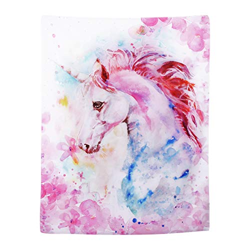 Boniboni Pink Unicorn Tapestry Watercolor Print Wall Tapestry Hippie Art Tapestry Wall Hanging For Home Decor Bedroom Living Room Dorm Room #TOP1