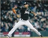 JARLIN GARCIA MIAMI MARLINS ACTION SIGNED 8x10 - Autographed MLB Photos