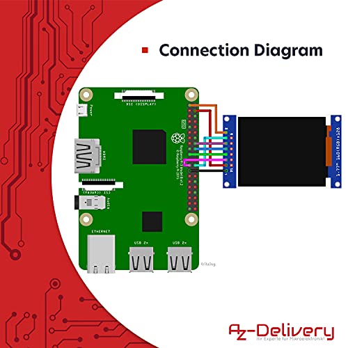 AZDelivery 3 x 1,77 Pulgadas SPI TFT Display 128x160 Pixeles ST7735 2,7V - 3,3V Compatible con Arduino y Raspberry Pi con E-Book Incluido!