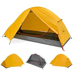 KAZOO Waterproof Backpacking Tent Ultralight 1/2 Person Lightweight Camping Tents 1/2 People Hiking Tents Aluminum Frame Double Layer