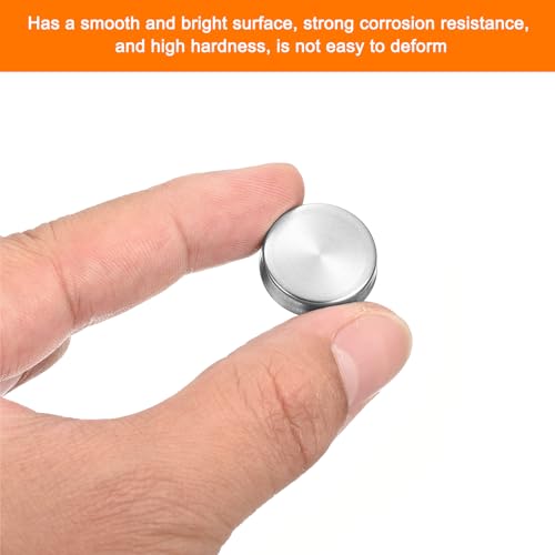 QUARKZMAN 24 Stück Spiegelschrauben, Edelstahl Zierschrauben dekorative Abdeckkappen Nägel, Panelschrauben für Schild Hardware Bau, 18mm Durchmesser, Silber