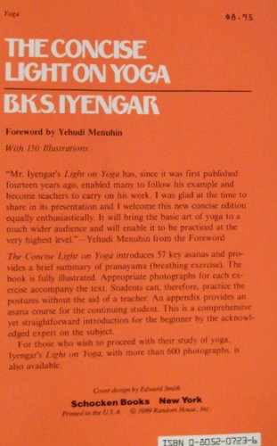 The Concise Light on Yoga 0805207236 Book Cover