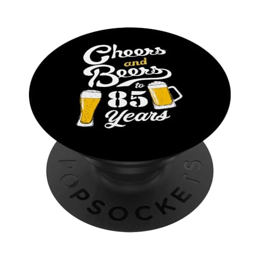 Cheers and Beers to 85 Years Divertido 85 Cumpleaños PopSockets PopGrip Intercambiable