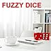 ZONETECH Pair Red with White Dots Decorative Mirror Fuzzy Dice - 3” Red Plush Car Mirror Fuzzy Dice Pair