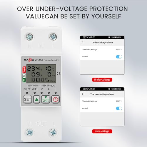 Testeur d'énergie intelligent CA 85-300V WiFi avec écran LCD intégré - 4