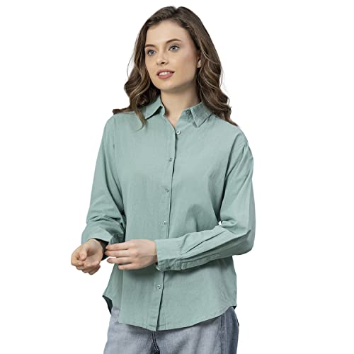 Image of Mode Women's Regular Fit Shirt (MFS0026 Sea Green