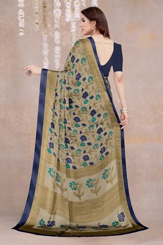 Image of MIRCHI FASHION Saree for Woman Chiffon Floral Printed | Lightweight Daily Wear Women's Sari with Unstitched Blouse Piece (Available in 20 Colors)