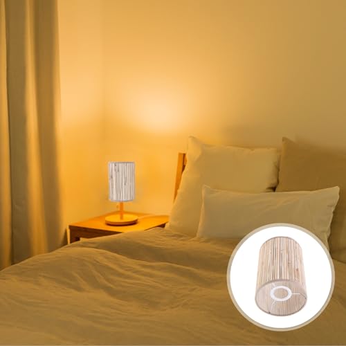 Pantalla de Lámpara grande de ratán para luz de techo E27 7