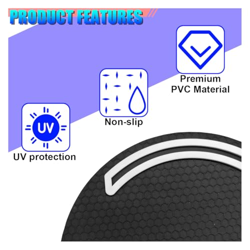 Craedli Car Dashboard Anti-Slip Mat, 6.14"×6.14" PVC Washable Reusable Car Dash Sticky Grip Pad, Multifunctional Cell Phone Holder Vehicle Strong Gripping Mat for GPS Sunglasses Keys Coins(C-Word) - Image 5