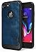 iPhone 7 Case, Ringke [Flex S Series] Coated Textured Leather Style Flexible TPU Advanced Shock Protection Durable Sophisticated Rustic Stylish Case for Apple iPhone 7 2016 - Deep Blue