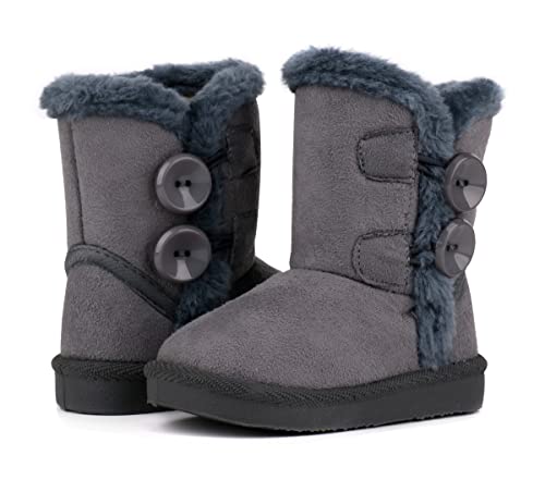 Image of Femizee Girls Boys Warm Winter Boots Kids Outdoor Snow Boots(Toddler /Little Kid)