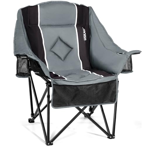 USKAU Oversized Camping Chair for Large Adults...