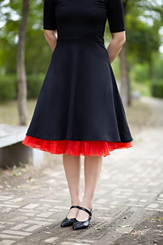 Image of 1950s Vintage Knee Length Crinoline Petticoats For Women Tulle skirts for under dresses 50s Clothing
