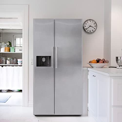 Mecpar Solid Silver Wallpaper 15.7" X 118" Pure Silver Contact Paper Silver Peel And Stick Wallpaper Matte Silver Textured Vinyl Self-Adhesive Removable Wallpaper For Wall Countertop Cabinet #TOP6