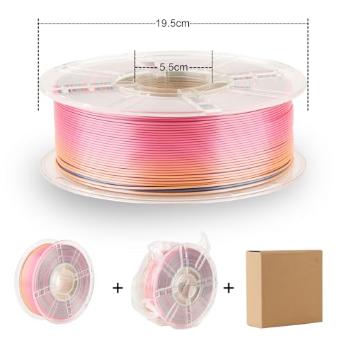 Filament PLA arc-en-ciel 1.75 mm sans blocage buse précision 1kg - 5