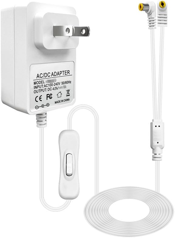 Miniatura 2 de Sigely - Adaptador de corriente de repuesto de 4.5 V ACDC para Lemax iluminado Village Accesorio 74274 94563 94565 94566 94527 (2 salidas de