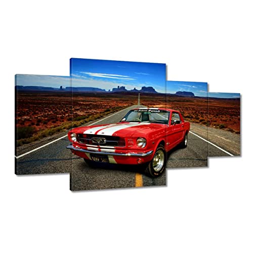 Tableau Ford Mustang 160x90 cm déco murale salon