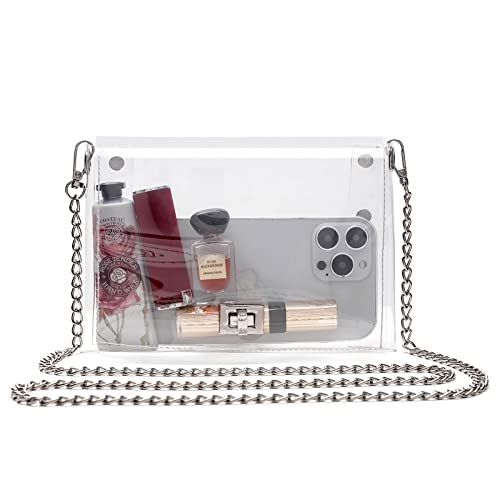 Image of MOETYANG Transparent Clutch Clear Purse Crossbody Shoulder Bags Stadium Approved Bags