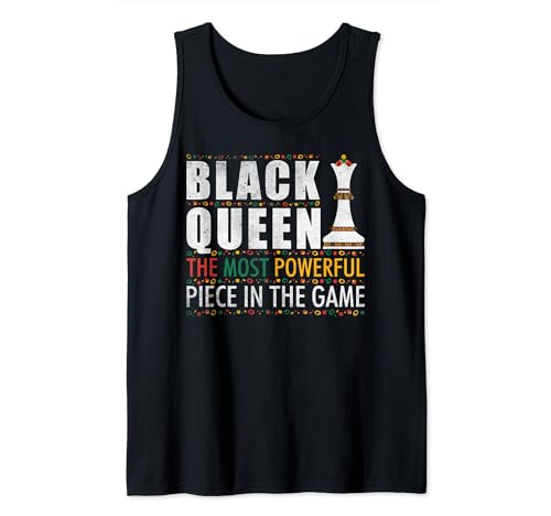 Black Queen Most Powerful Chess Piece African American Camiseta sin Mangas