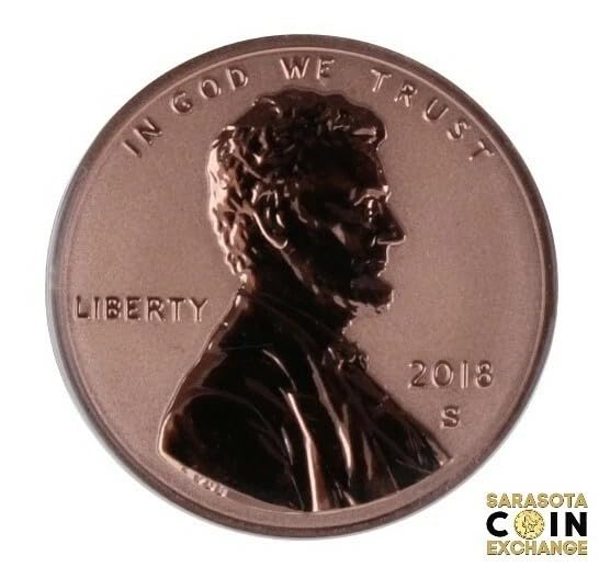 2018 S Lincoln Shield Cent, Reverse Proof, Copper, Limited Edition 200K Minted,