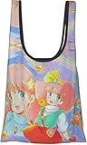[RFSHOA] 38x64cm 魔法のプリンセスミンキーモモ (3) ポリエステル製 折りたたみ式エコショッピングバッグ 大容量 買い物 旅行 日常用