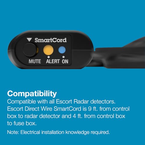 image for Escort Cobra Official Radar Detector SmartCord Directwire with Blue Li
