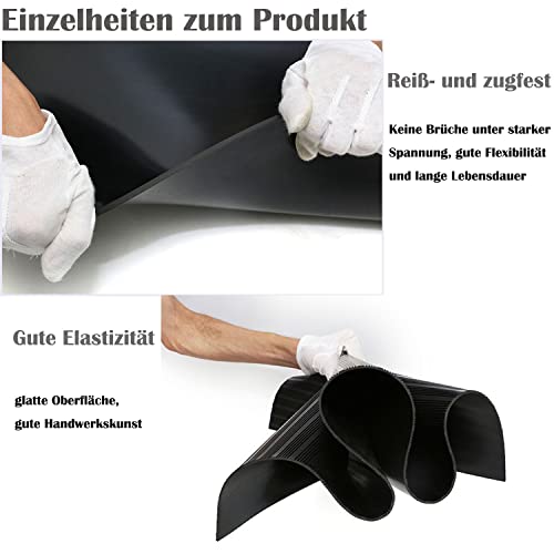 Gummimatte 300 x 100 cm Antirutschmatte 3mm Dicke Gummimatten Rolle Meterware Gewellte Bodenmatte Gummi Schutzmatte rutschfest Antirutsch Gummi Bodenbeläge Matte Feinriefenmatte Gummiboden