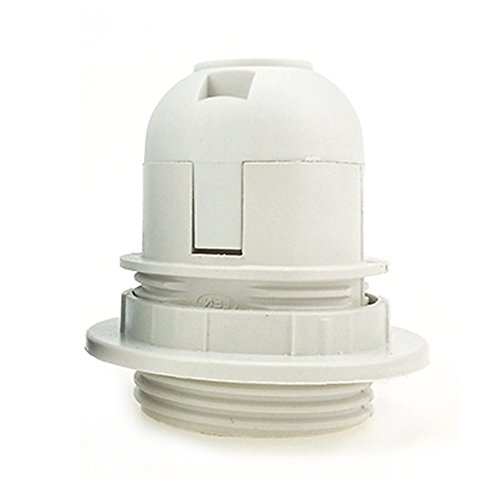 Preisvergleich Produktbild Woopower E27 Lampenfassung, Glühbirnen-Halter, praktische Hängelampenfassung, Kunststoff, Lampenschirm, Ring-Adapter weiß